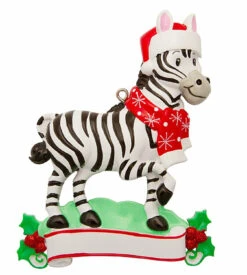 Zebra Personalized Christmas Ornament OR1850-Z 7 Zebra Personalized Christmas Ornament OR1850-Z -Holiday Decorations apirsr5t0 10727.1646091908