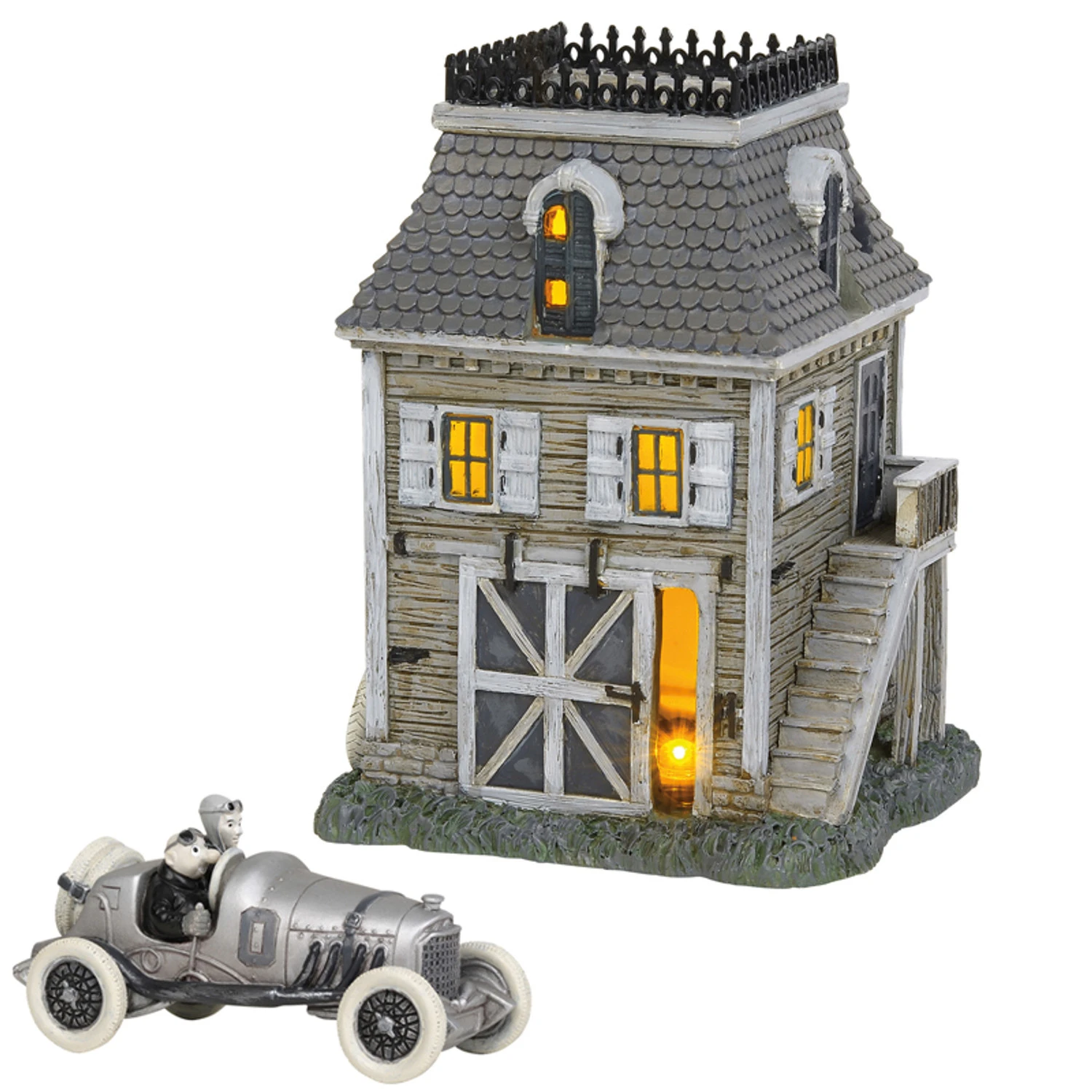 Department 56 Addams Family Midyear Set Carriage House And Thrill Seeking With Fester 2 Piece Set 6004825SET 3 Department 56 Addams Family Midyear Set Carriage House And Thrill Seeking With Fester 2 Piece Set 6004825SET