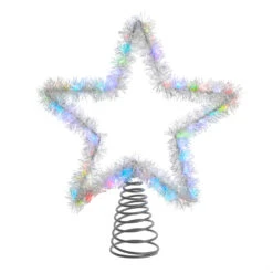 Kurt Adler 12.2" LED Lighted Silver Tinsel Star Christmas Tree Topper AD1022RGB 18 Kurt Adler 12.2" LED Lighted Silver Tinsel Star Christmas Tree Topper AD1022RGB -Holiday Decorations apitbysg5 09804.1646091912