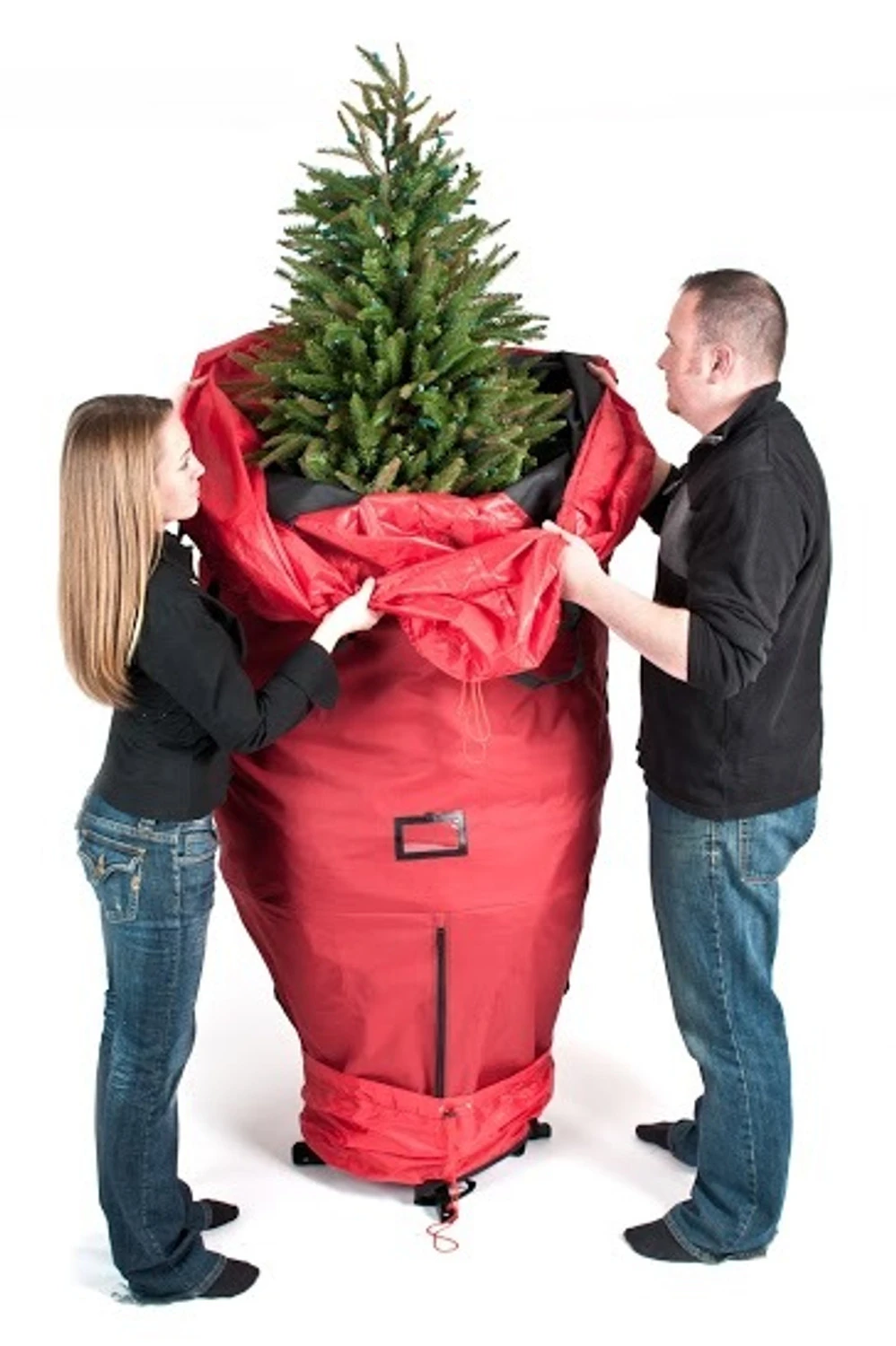 Santa's Bags 7.5' Medium Upright Christmas Tree Storage Bag SB-10100 4 Santa's Bags 7.5' Medium Upright Christmas Tree Storage Bag SB-10100 - Image 2