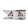 Raz 4" Penguin Embroidered Wired Christmas Ribbon R4171870 -Holiday Decorations apius7i6u 90299.1646091914