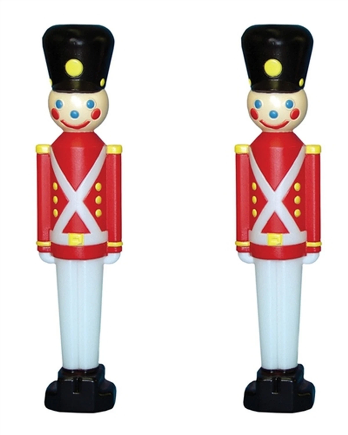 31" Toy Soldier With Black Hat Plastic Blow Mold Outdoor Set Of 2Christmas Decoration 76440 3 31" Toy Soldier With Black Hat Plastic Blow Mold Outdoor Set Of 2Christmas Decoration 76440