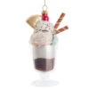 Kurt Adler 5.25" Ice Cream Sundae Glass Christmas Ornament T3108 -Holiday Decorations apixscljh 73429.1646091904