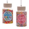 Kurt Adler 3.3" Set Of 2 Cookie Sprinkles Jar Christmas Ornament D4226 -Holiday Decorations d4226 00648.1677690736