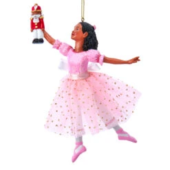 Kurt Adler 6.75" African American Clara Ballerina Christmas Ornament E0849