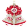 Kurt Adler 4.5" Noble Gems "40th Anniversary" Bell Glass Christmas Ornament NBX0106 -Holiday Decorations nbx0106 72133.1678124037